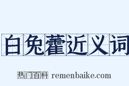 白兔藿近义词是什么意思的图片
